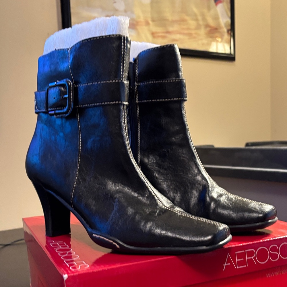 AEROSOLES Black Heeled Boots